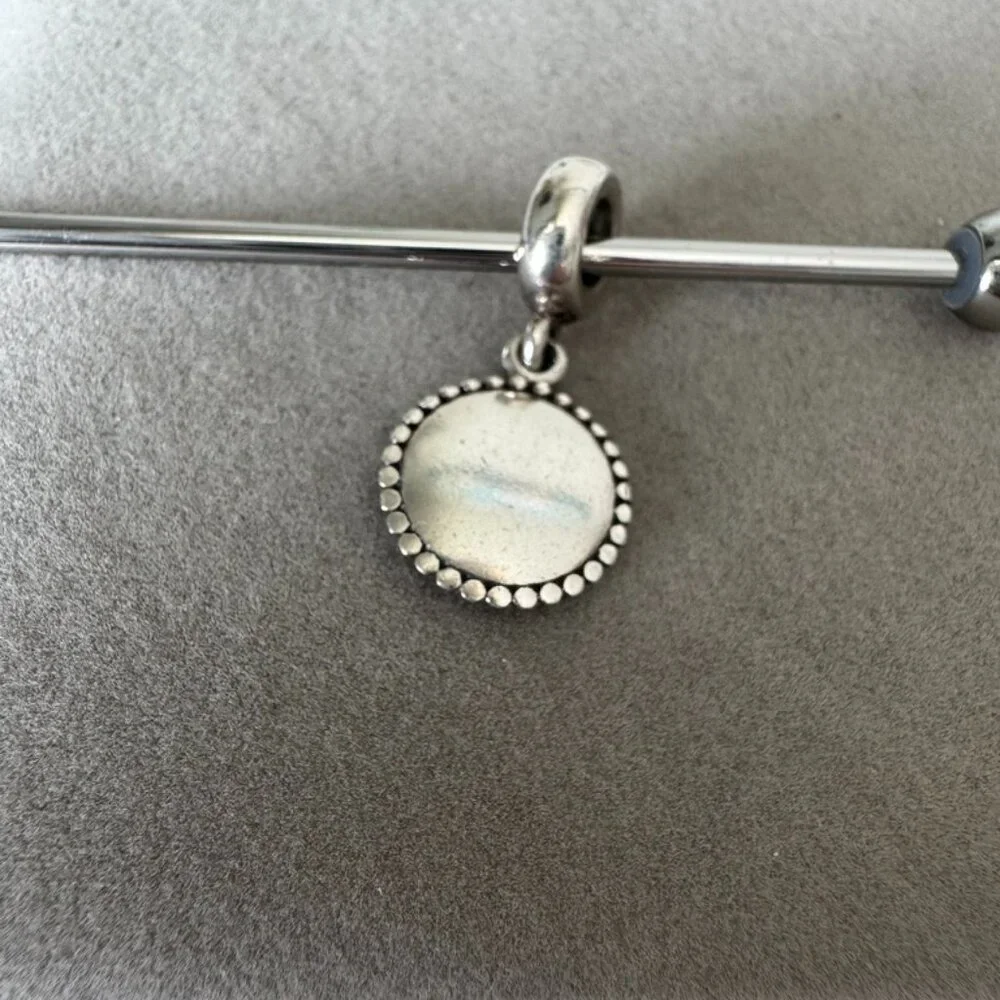 Genuine Pandora Icon Dangle Charm 925 Silver Engravable 791169 - Picture 4 of 6